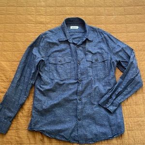Taylor Stitch button down shirt in cotton/linen blend, size 42 blue, never worn